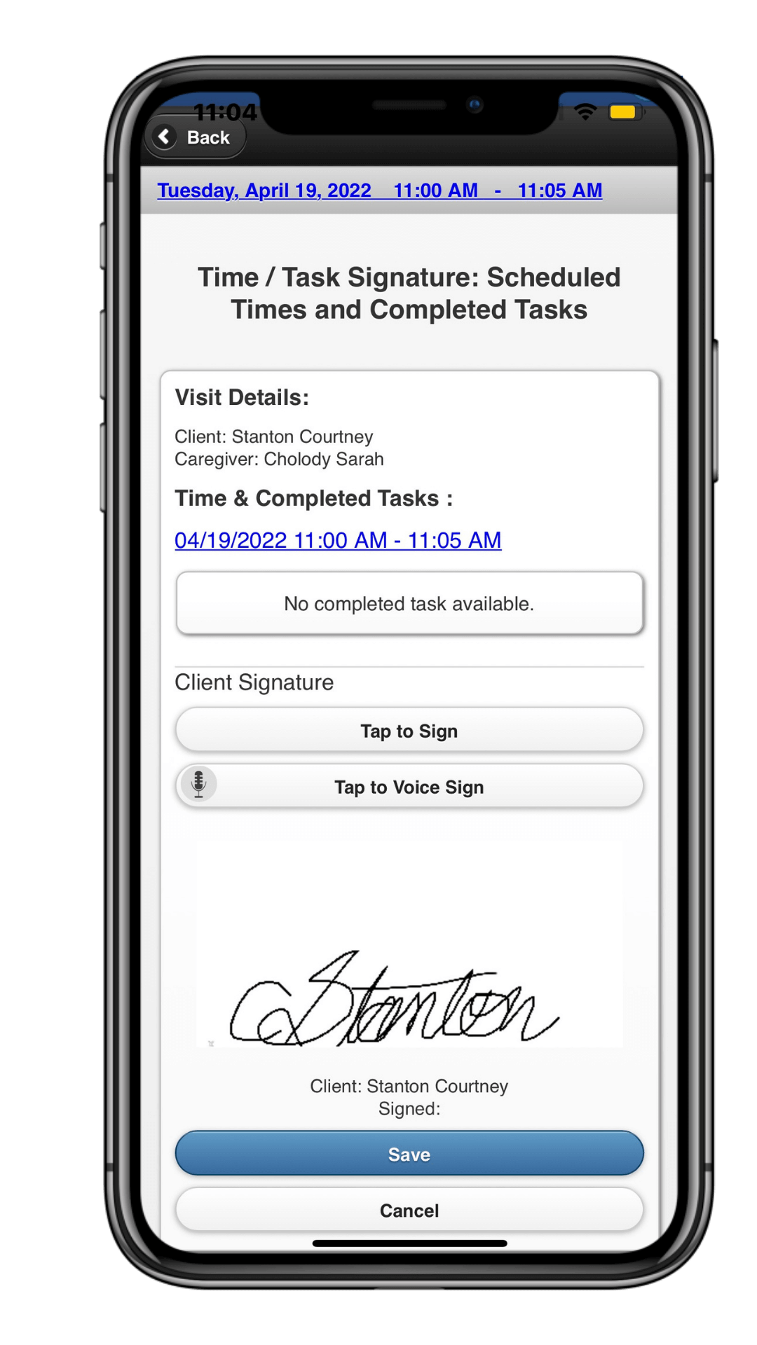CG Mobile App Signature